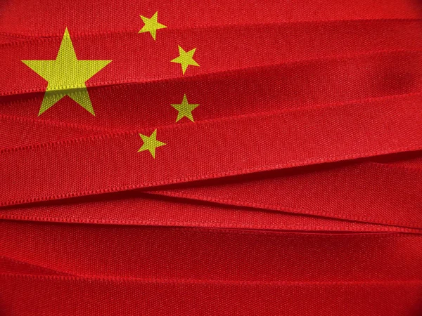 China Flagge oder Banner — Stockfoto