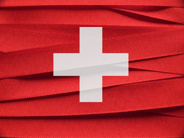 Флаг Швейцарии или знамя — стоковое фото