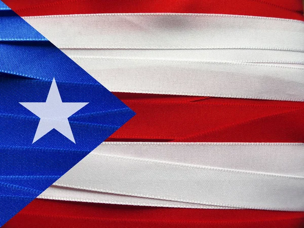 Flagge oder Banner von Puerto Rico — Stockfoto