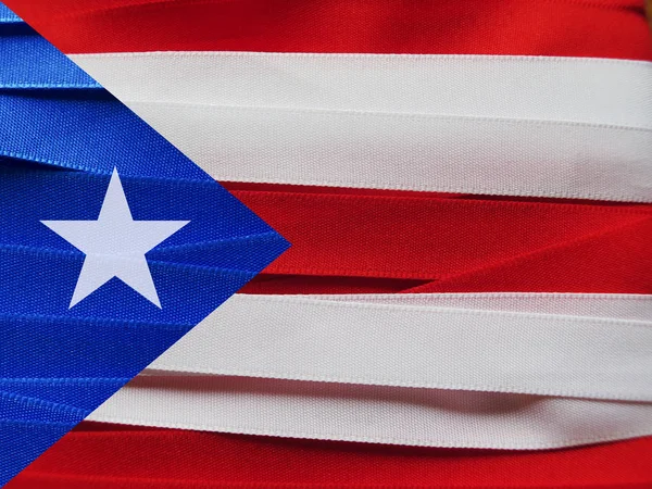 Flagge oder Banner von Puerto Rico — Stockfoto