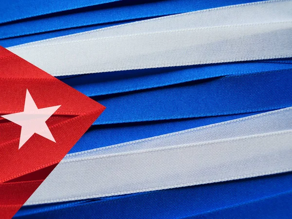 Kubanische Flagge oder Fahne — Stockfoto