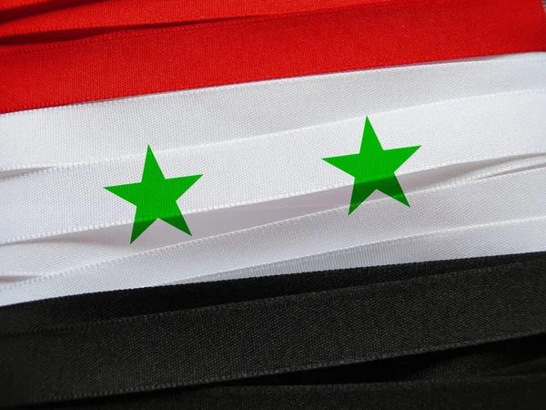 Флаг Сирии или знамя — стоковое фото