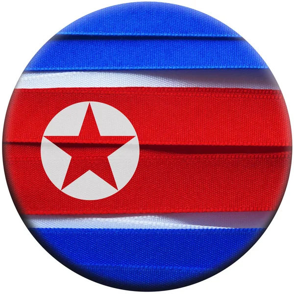 Bandeira ou bandeira da Coreia do Norte — Fotografia de Stock