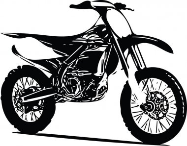 Motosiklet tarafından aşırı soyut motokros yarışçısı