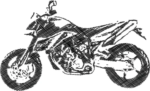 Ένα χρώμα αφηρημένη motocross εικονογράφηση — Διανυσματικό Αρχείο