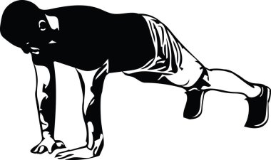 Gym şınav aktif genç adam