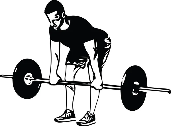 Weightlift treningu na siłowni z Brzana — Wektor stockowy
