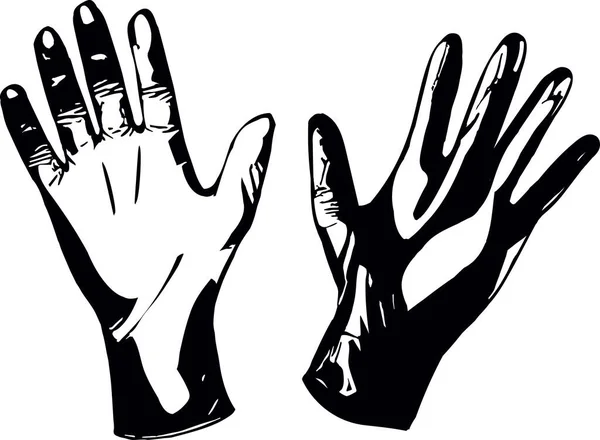 Chirurgische Beschermende Handschoenen Geïsoleerde Pictogram Vector Illustratie Ontwerp — Stockvector