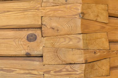 Carpentry joints with massive wooden beams clipart