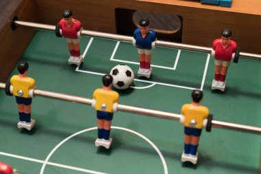 Tablo futbol oyun üstten görünüm yakın çekim