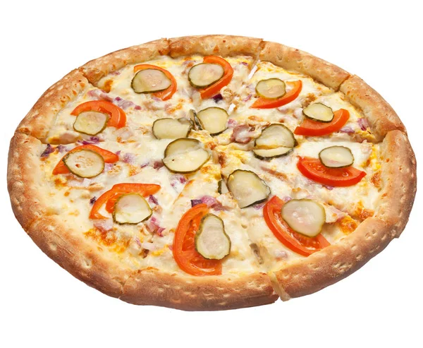 Pizza isolated on white background — Stock Photo, Image