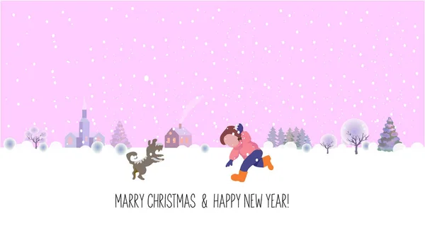 Vector illustration with winter games. Children sledding, skating, skiing. For the design of postcards and posters. — Stock Illustration Vector illustration with winter games. Children sledding, skating, skiing. For the design of postcards and posters. Royalty Free Stock Vectors