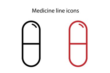 Tıbbi temalı vektör simgeleri, ilaçlı haplar