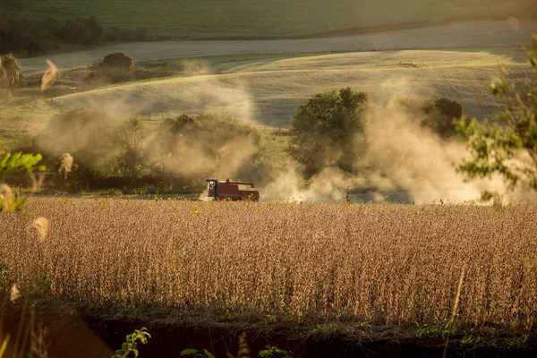 Soya kadar malzeme çekme Birleştirme hasat.