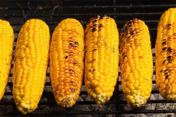 Sweet Corn Charcoal Barbeque — Stock Photo, Image