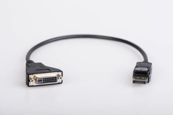 Anzeigeanschluss und DVI-Kabel — Stockfoto