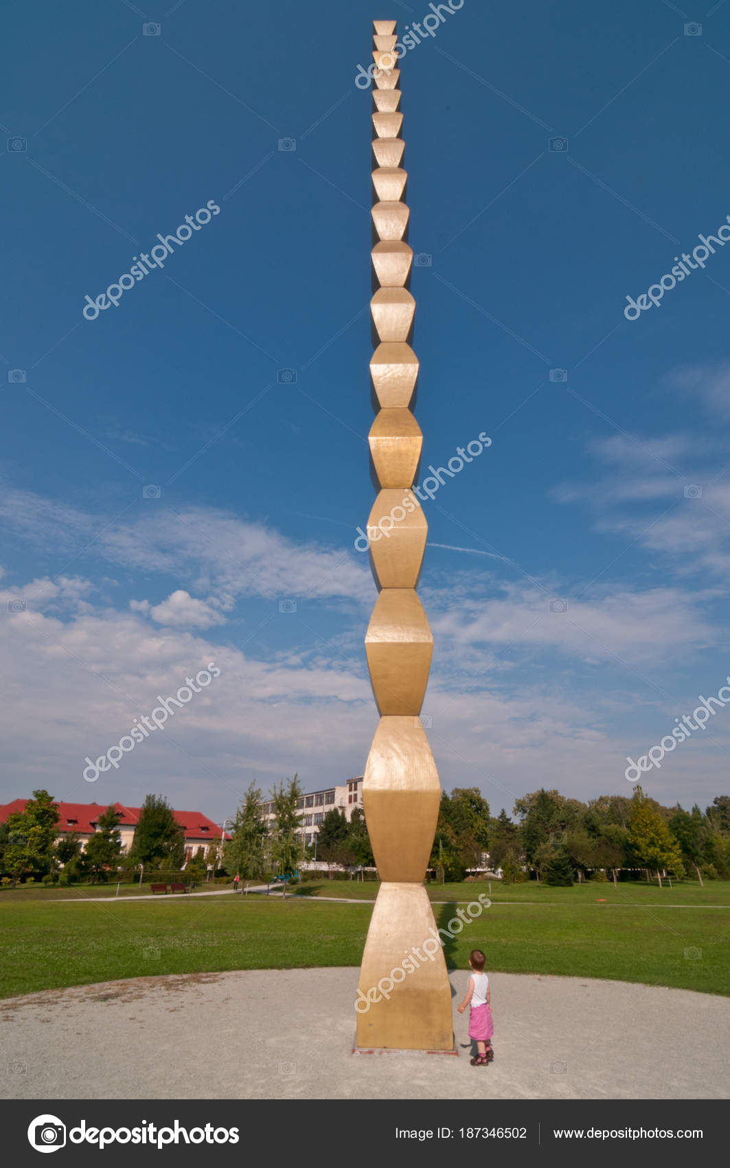 Endlose Säule Die Rumänische Künstler Constantin Brancusi