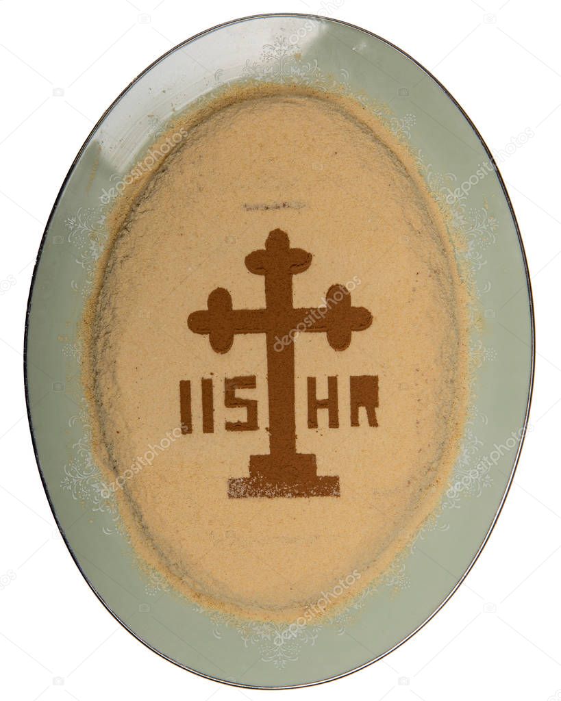 Coliva Plate with Cross