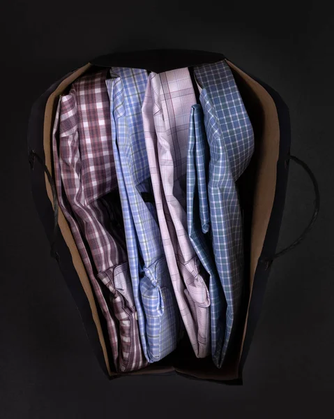 Shopping Bag with Dress Shirts for Men