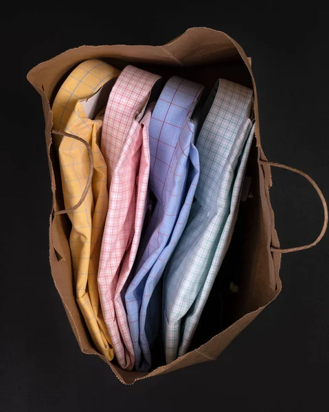 Shopping Bag with Dress Shirts for Men