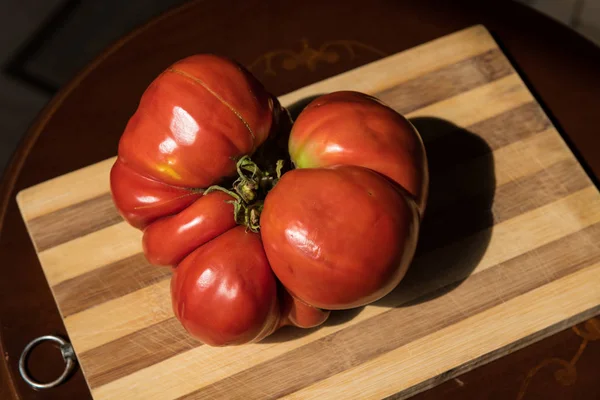 Färgglada saftiga fula tomater — Stockfoto