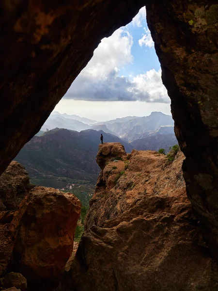 Гірський ландшафт на острові Гран-Канарія — стокове фото
