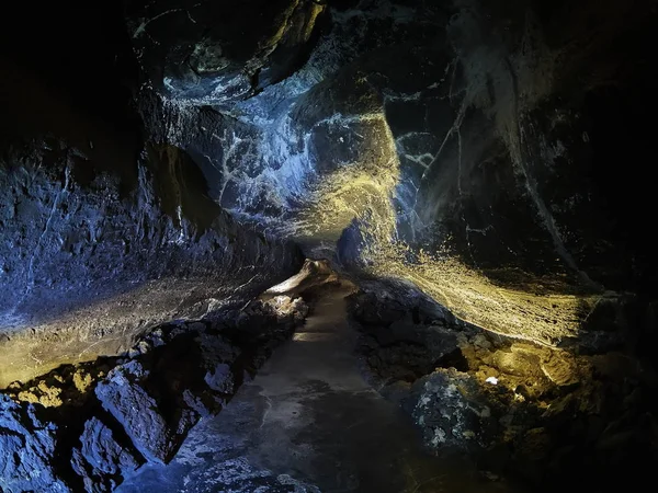 Cueva de los Verdes Green Cave — Stock Photo, Image