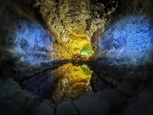 Cueva de los Verdes Green Cave — Φωτογραφία Αρχείου