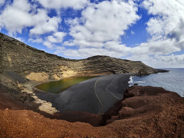 Grön lagun på El Golfo — Stockfoto