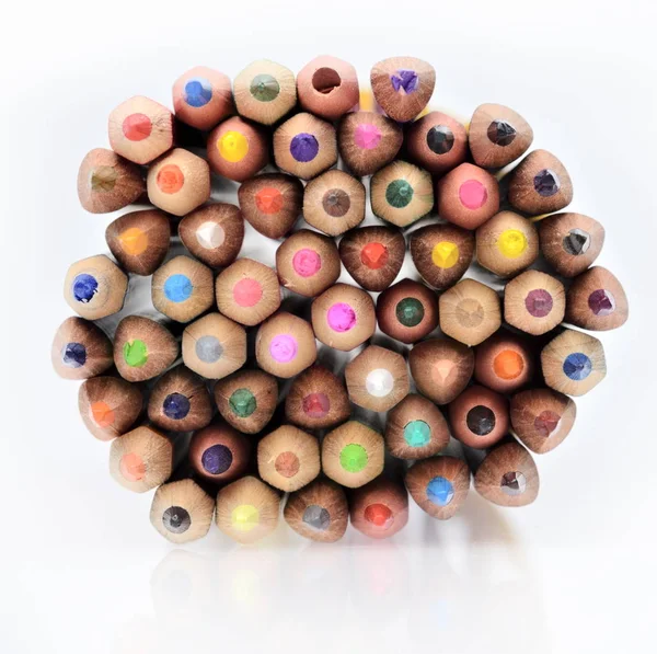Kleurrijke potloden close-up — Stockfoto