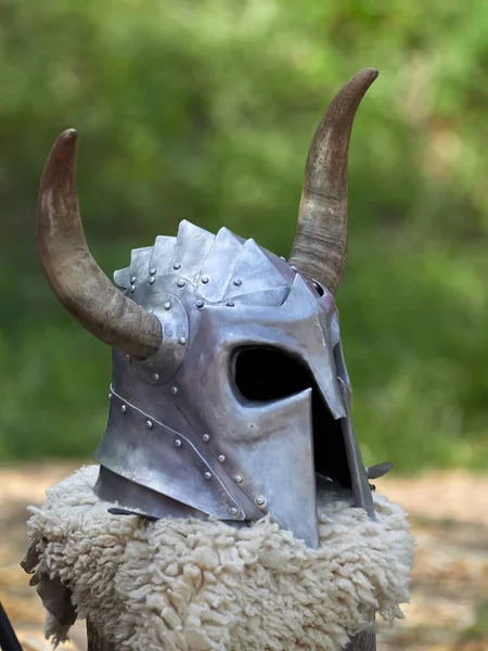 stock image Medieval metal helmet