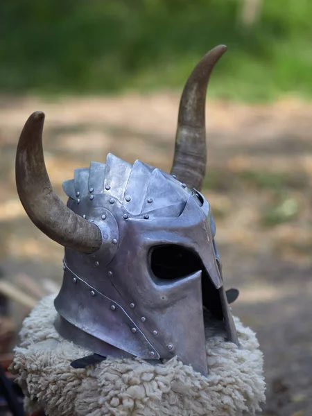 Medieval metal helmet