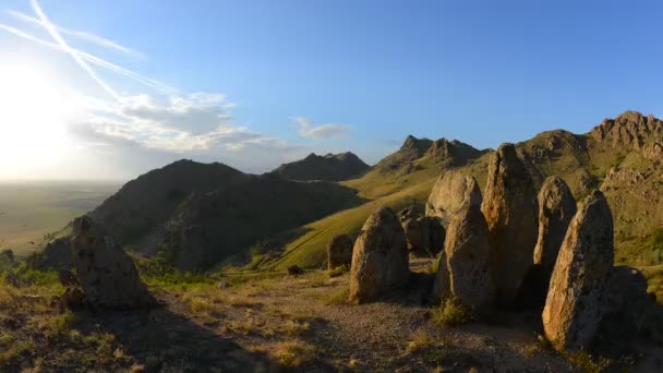 Imágenes Del Timelapse Vista Aérea Las Montañas Los Cárpatos Otoño — Vídeo de stock