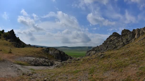 Zeitraffer Aufnahmen Der Landschaft Der Karpaten Aus Der Luft Herbst — Stockvideo