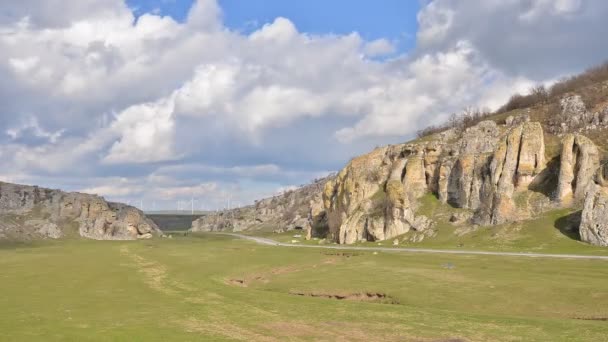 Flygfoto Timelapse Bilder Karpatiska Bergen Landsbygden Hösten Rumänien — Stockvideo