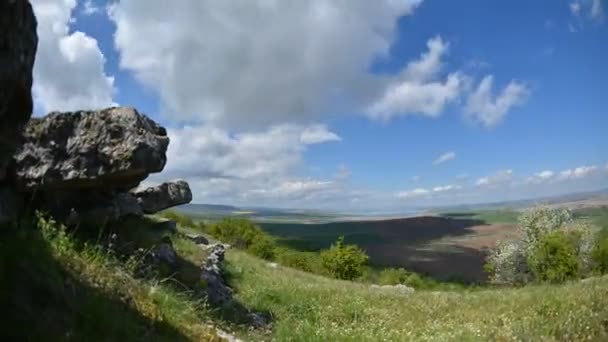 Visualização Aérea Timelapse Footage Cárpatos Montanhas Campo Outono Roménia — Vídeo de Stock