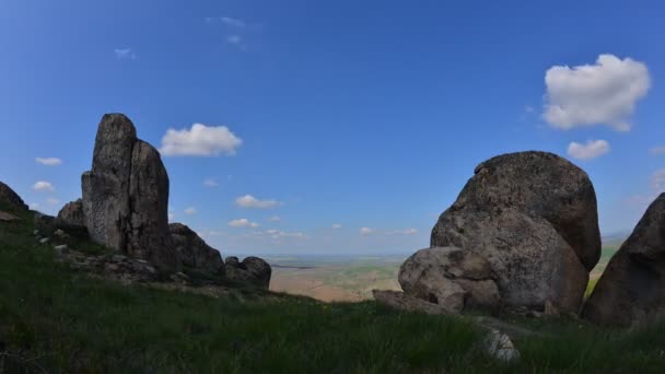 Aerial View Timelapse Footage Carpathian Mountains Countryside Autumn Romania — Stock Video