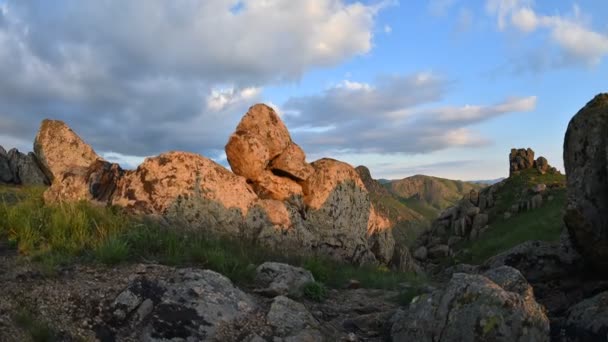 Veduta Aerea Timelapse Filmato Della Campagna Montuosa Dei Carpazi Autunno — Video Stock