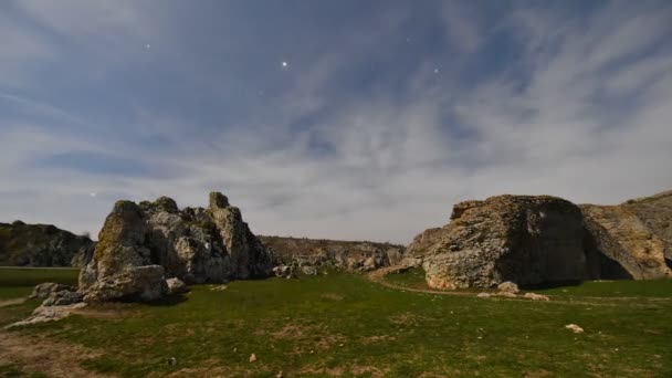 Luchtfoto Timelapse Beelden Van Het Karpaten Gebergte Platteland Herfst Ochtend — Stockvideo