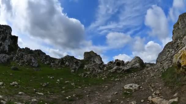 Zeitraffer Aufnahmen Aus Der Luft Von Der Landschaft Der Karpaten — Stockvideo