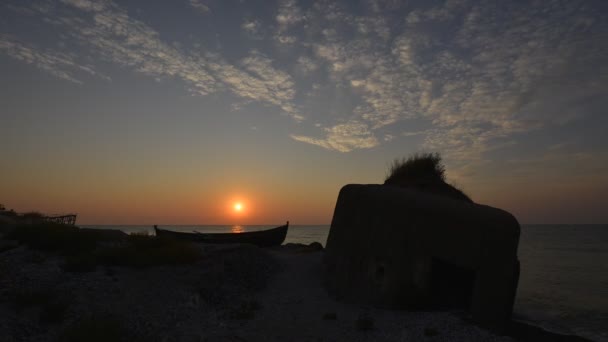Havsutsikt vid soluppgången — Stockvideo