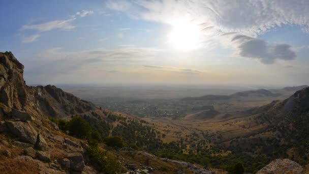 Veduta Aerea Timelapse Filmato Della Campagna Montuosa Dei Carpazi Autunno — Video Stock