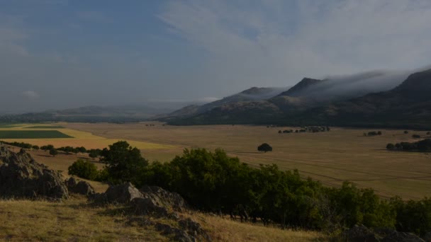 Εναέρια Άποψη Της Υπαίθρου Καρπάθια Βουνά Πρωί Του Φθινοπώρου Ρουμανία — Αρχείο Βίντεο
