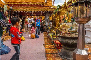 Wat Phra bu DOI Suthep Chiang Mai, Tayland, Budistler dua