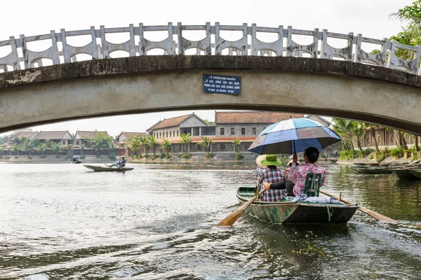 Boats on the Ngo Dong River near Tam Coc village in Ninh Binh, V Royalty Free Stock Photos