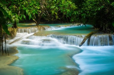 Turkuaz su Luang Prabang, Laos Kuang Si şelale