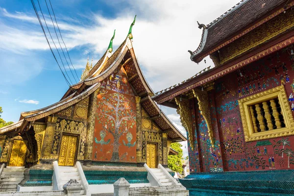 Art of Wat Xieng Thong, a Buddhist temple in Luang Prabang, Laos Royalty Free Stock Photos