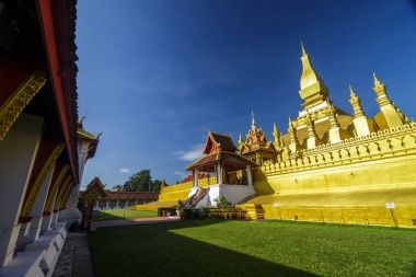 Altın Tapınağı'nda Pha ki Luang, bir Budist pagoda Vientiane,