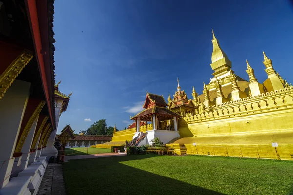 Altın Tapınağı'nda Pha ki Luang, bir Budist pagoda Vientiane,
