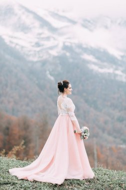 Sochi ve deniz, ca tarafından Avrupa tarzında bir düğün dağlarında modern düğün